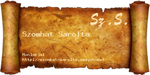 Szombat Sarolta névjegykártya